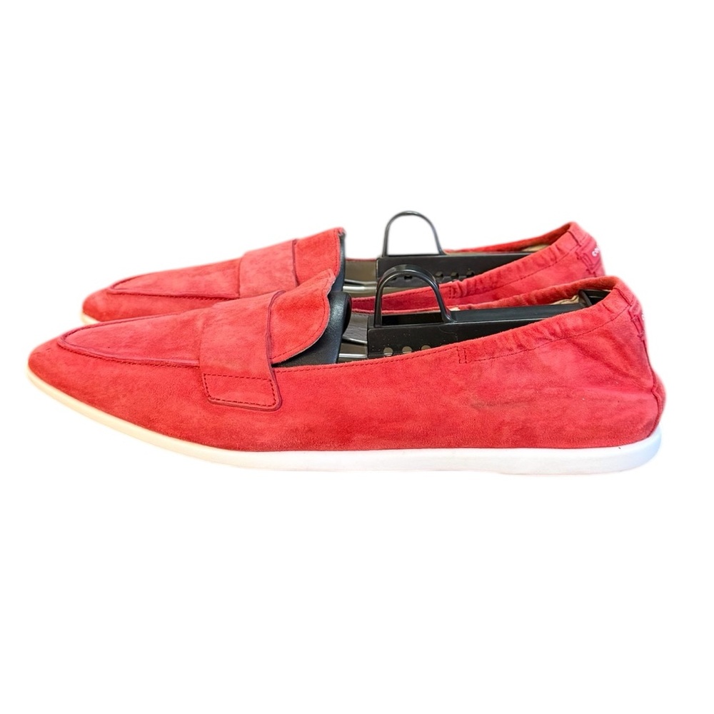 Cole Haan Grand Ambition Amador Red Suede Slip On Flats Women’s Size 8 B - Picture 3 of 8